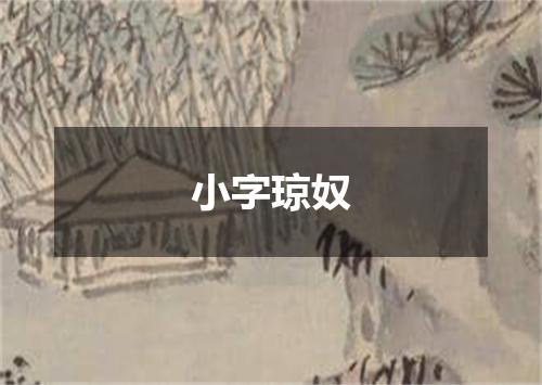 小字琼奴