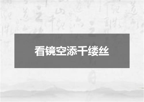 看镜空添千缕丝