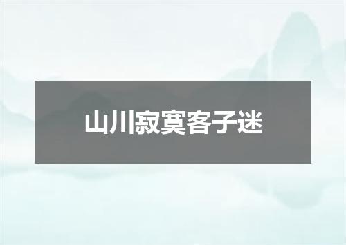 山川寂寞客子迷