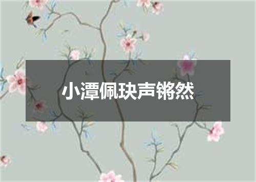 小潭佩玦声锵然