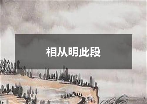 相从明此段