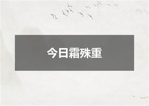 今日霜殊重