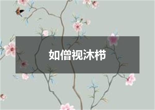 如僧视沐栉