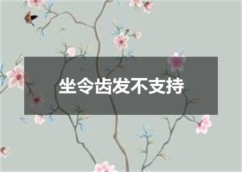 坐令齿发不支持