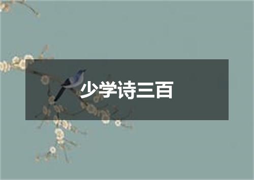 少学诗三百