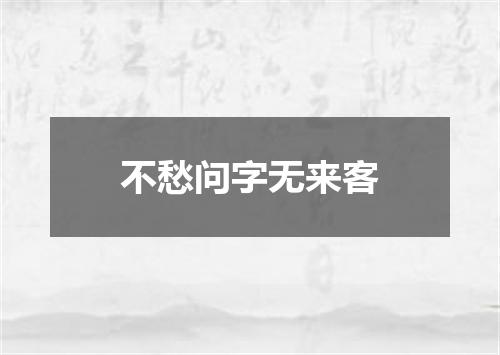 不愁问字无来客