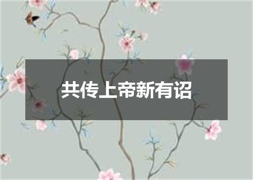 共传上帝新有诏