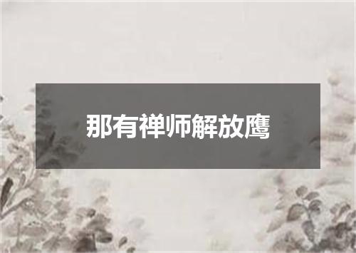 那有禅师解放鹰