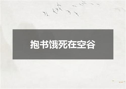 抱书饿死在空谷