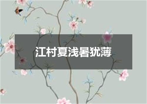 江村夏浅暑犹薄