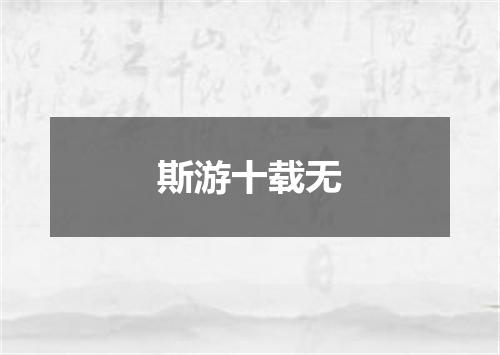 斯游十载无