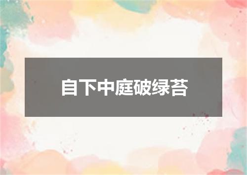 自下中庭破绿苔