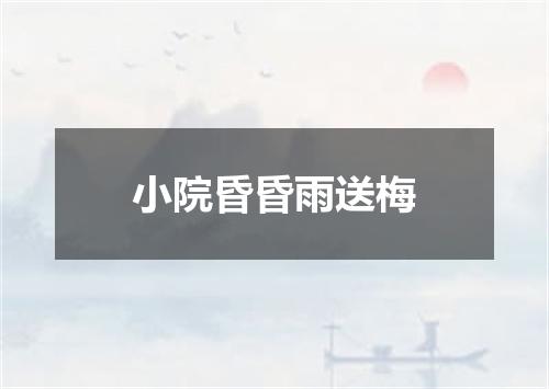 小院昏昏雨送梅