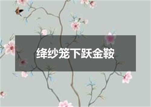 绛纱笼下跃金鞍