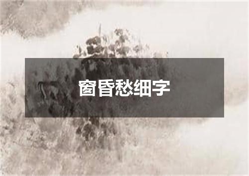 窗昏愁细字