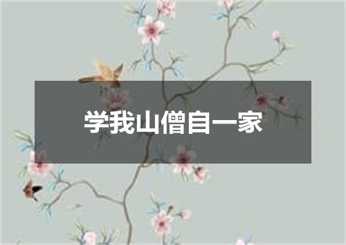 学我山僧自一家