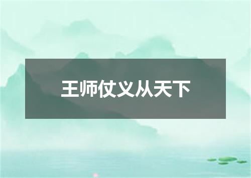 王师仗义从天下