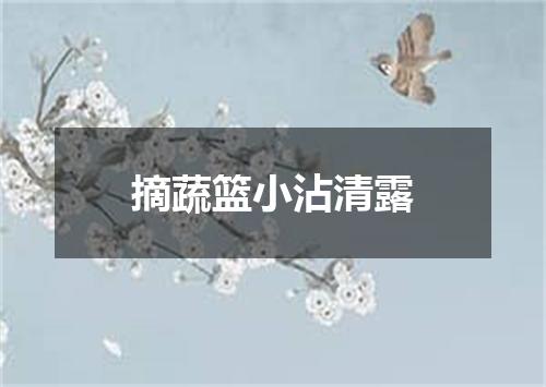 摘蔬篮小沾清露