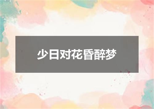 少日对花昏醉梦