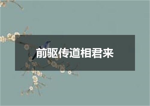 前驱传道相君来