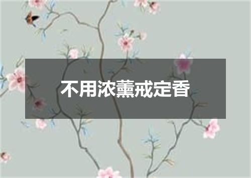 不用浓薰戒定香