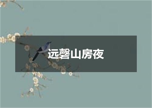 远磬山房夜