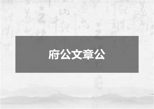 府公文章公