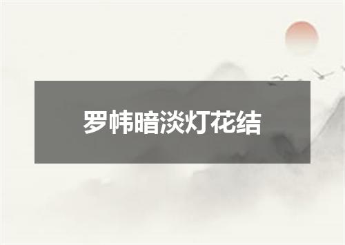 罗帏暗淡灯花结