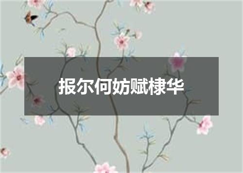 报尔何妨赋棣华