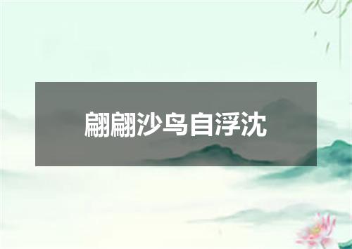 翩翩沙鸟自浮沈