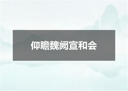 仰瞻魏阙宣和会