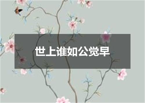 世上谁如公觉早