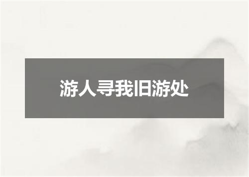 游人寻我旧游处