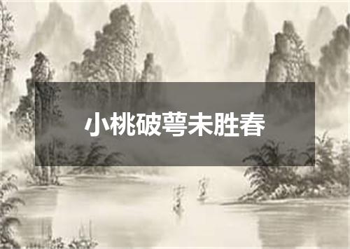 小桃破萼未胜春