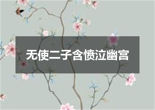 无使二子含愤泣幽宫