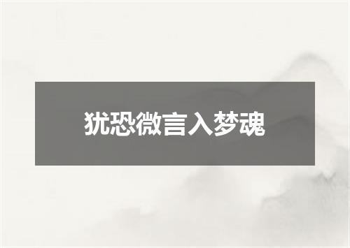 犹恐微言入梦魂