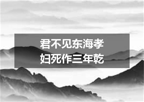 君不见东海孝妇死作三年乾