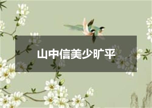 山中信美少旷平