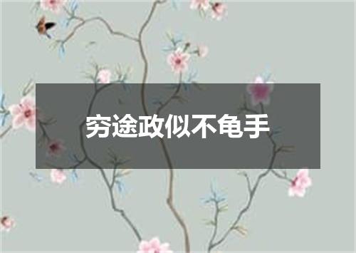 穷途政似不龟手