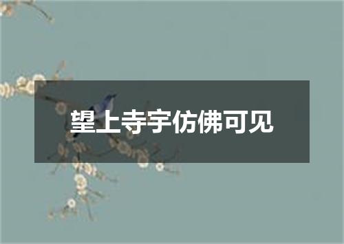 望上寺宇仿佛可见