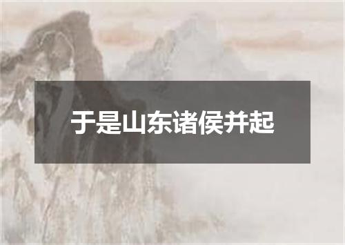 于是山东诸侯并起