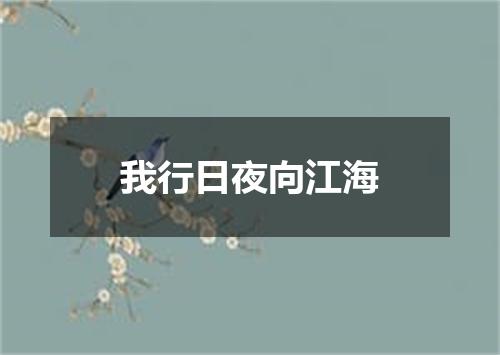 我行日夜向江海