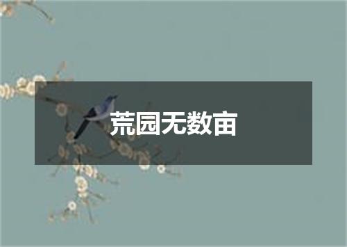 荒园无数亩