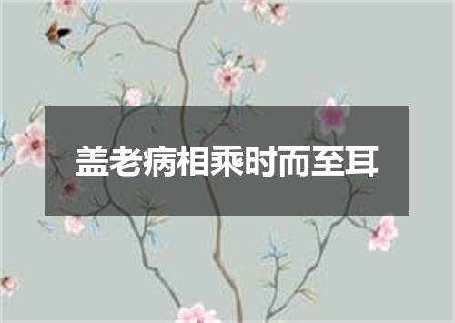 盖老病相乘时而至耳