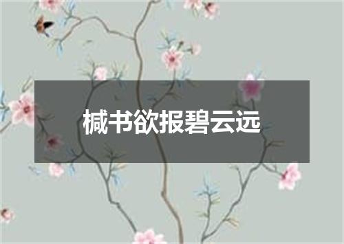 椷书欲报碧云远