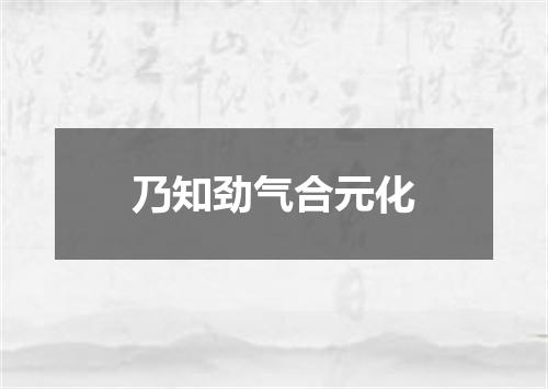 乃知劲气合元化