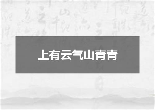 上有云气山青青