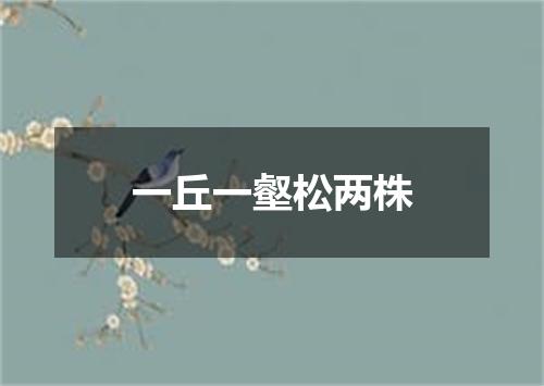 一丘一壑松两株