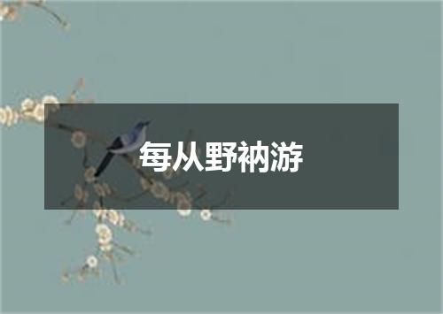 每从野衲游