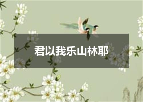 君以我乐山林耶